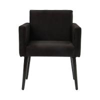 Kit 3 Poltronas Luca Estilo Retrô Decorativa Tecido Sintético - Preto - Cor: Preto - 9