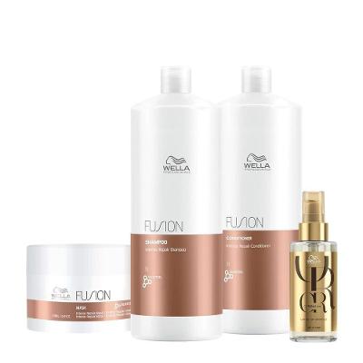 Kit de Tratamento Capilar Fusion Reflections Salon Total 150 Oil Reparação de Fios Danificados Wella