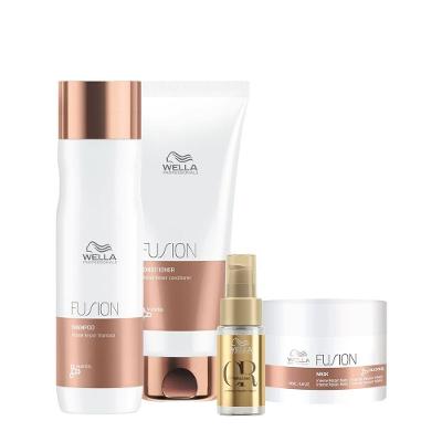 Kit de Tratamento Capilar Fusion Reflections Home Care Oil 30 com 4 Produtos Wella