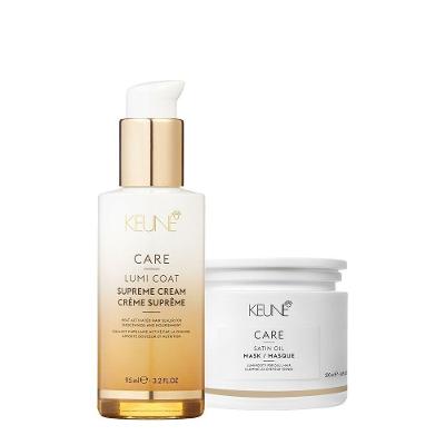 Kit de Tratamento Capilar Care Satin Oil Máscara e Lumi Coat Supreme Cream Multicolorido Keune 200ML
