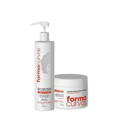 Kit de Tratamento Capilar Forma Curvas Creme de Pentear e Gelatina Modeladora Multicolorido
