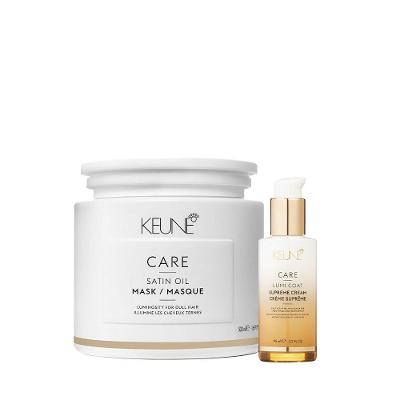 Kit de Tratamento Capilar Care Satin Oil Máscara e Lumi Coat Supreme Cream Hidratação Profunda
