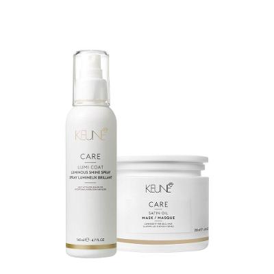 Kit de Tratamento Capilar Care Satin Oil Máscara e Lumi Coat Finalizador Multicolorido Keune 200ML
