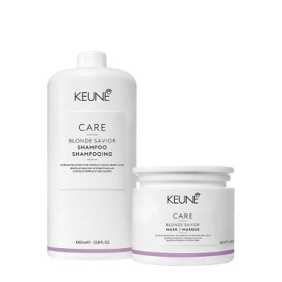 Kit de Tratamento Capilar Blonde Savior Recupera e Hidrata Shampoo 1L Máscara 200ml Keune