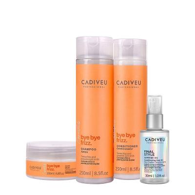Kit de Tratamento Capilar Bye Frizz Home Care e Final Style Oil Antifrizz Cadiveu 250ML 200ML 30ML