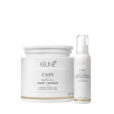 Kit de Tratamento Capilar Care Satin Oil Máscara e Lumi Coat Hidratação Profunda Multicolorido Keune