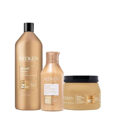 Kit de Tratamento Capilar All Soft Shampoo 1L Condicionador e Máscara g Redken