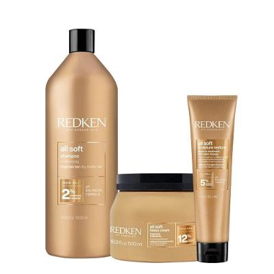 Kit de Tratamento Capilar All Soft Hidratação Profunda Transparente Redken 1L 500ML 150ML