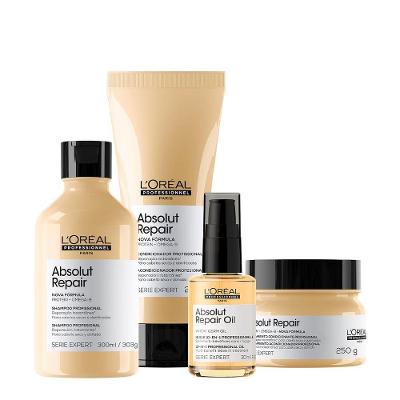 Kit de Tratamento Capilar Absolut Repair Home Care Oil 30 Nutre Controla o Frizz e Brilho Intenso