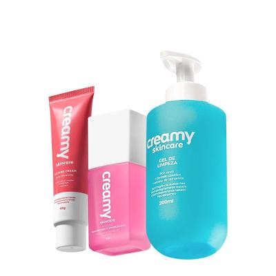 Kit de Skincare Gel de Limpeza Calming Cream Niacinamide B Hidratação Controle Creamy