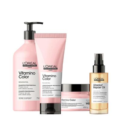 Kit de Cuidados Capilares Vitamino Color Home Care Oil 90 Finalização com Óleo Cabelos Coloridos