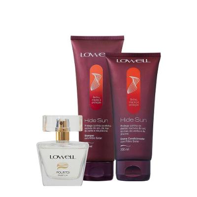 Kit de Cuidados com o Cabelo Hide Sun Proteção Solar Shampoo Condicionador e Parfum Multicolorido