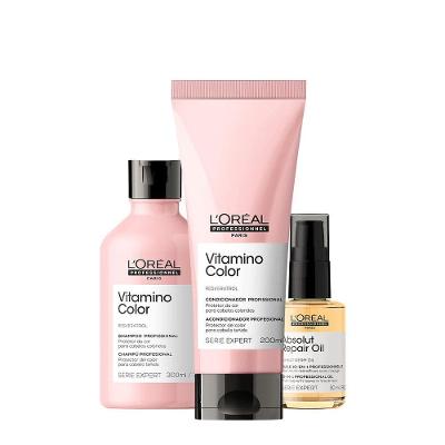 Kit de Cuidados Capilares Vitamino Color Duo 300 Oil Rotina Completa em 3 Etapas L'Oréal Paris