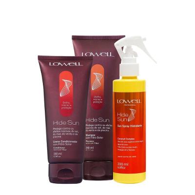 Kit de Cuidados com os Cabelos Hide Sun Duo Proteção Térmica e Solar Lowell Shampoo 240ML