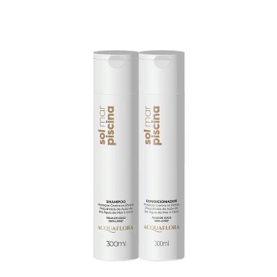 Kit de Cuidados Capilares Sol Mar Piscina Duo com Proteção Contra Sol Mar e Cloro Acquaflora