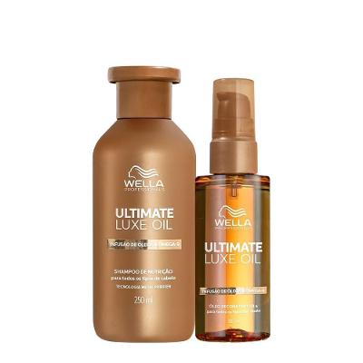 Kit de Cuidados Capilares Ultimate Luxe Oil Shampoo e Óleo Brilho Wella