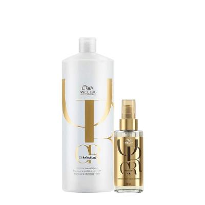 Kit de Cuidados com o Cabelo Oil Reflections Luminous Shampoo e Óleo 1L e 100ml Wella