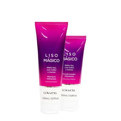 Kit de Cuidados com Cabelo Liso Mágico Duo Alisamento Prolongado 240ml e 200ml Lowell