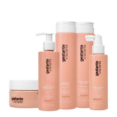 Kit de Cuidados Capilares Gestante e Lactante Hair Care Total Antiqueda 5 Produtos