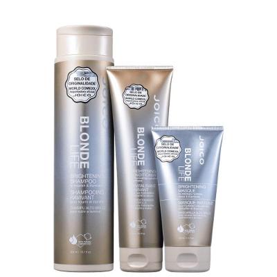 Kit de Tratamento para Cabelos Loiros Blonde Life Brightening Trio Ilumina e Mantém a Cor