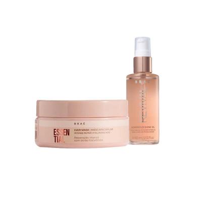 Kit de Tratamento Essential Revival com Máscara e Óleo 200g 60ml Multicolorido Braé