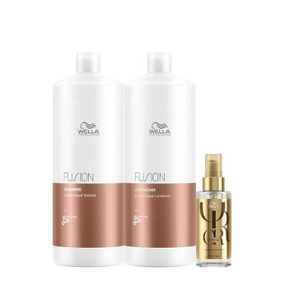 Kit de Tratamento Capilar Wella Fusion Reflections Duo Oil Shampoo 1L Condicionador 1L