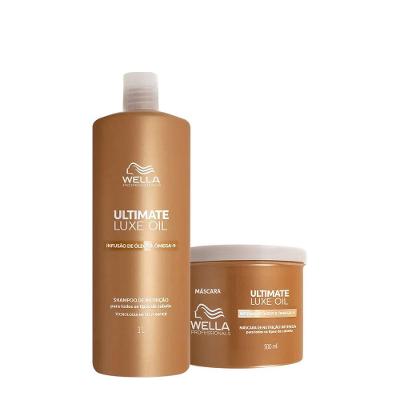 Kit de Tratamento Capilar Ultimate Luxe Oil Shampoo e Máscara 1L e 500ML Wella