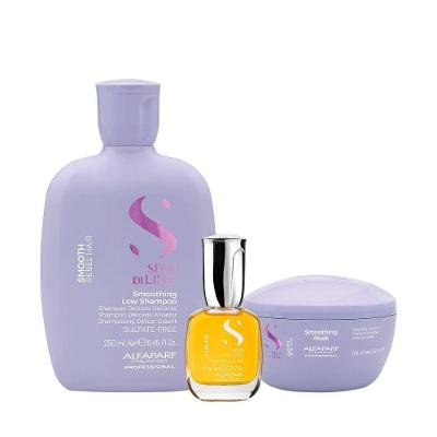 Kit de Tratamento Capilar Semi Di Lino Smooth e Sublime com Shampoo e Máscara e Óleo Finalizador