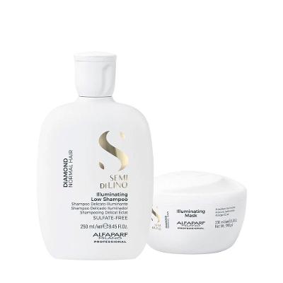 Kit de Tratamento Capilar Semi Di Lino Diamond Illuminating Cabelos Iluminados e com Leveza Alfaparf