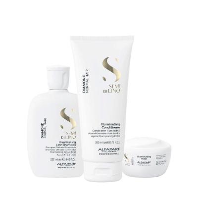 Kit de Tratamento Capilar Semi Di Lino Diamond Illuminating Brilho Radiante e Maciez Alfaparf