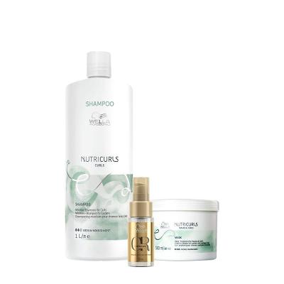 Kit de Tratamento Capilar Nutricurls Nutrição Profunda e Definição de Cachos Multicolorido Wella 1L