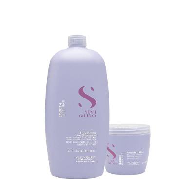 Kit de Tratamento Capilar Semi Di Lino Smooth Shampoo e Máscara de Tratamento Alfaparf