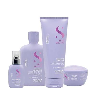 Kit de Tratamento Capilar Semi Di Lino Smooth Anti-frizz com 4 Produtos Alfaparf