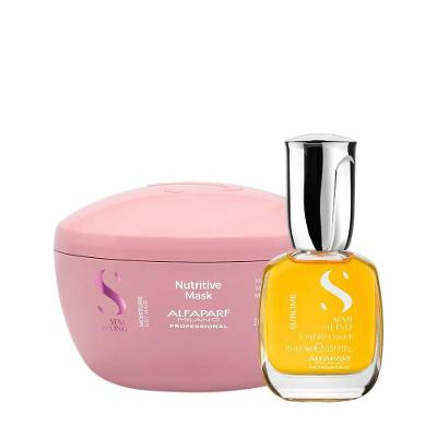 Kit de Tratamento Capilar Semi Di Lino Moisture e Sublime Nutritivo com Brilho Espelhado
