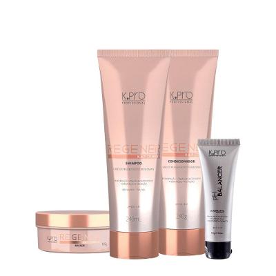Kit de Tratamento Capilar Regenér com Shampoo Condicionador Máscara e Acidificante K.Pro