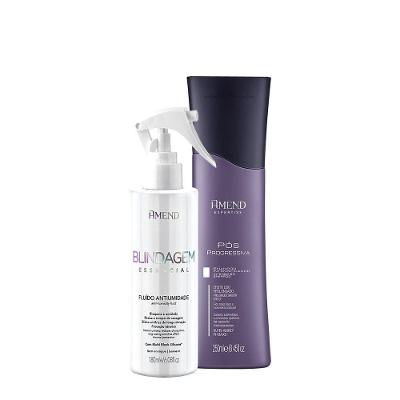 Kit de Tratamento Capilar Pós Progressiva Shampoo e Fluído Antiumidade Multicolorido Amend