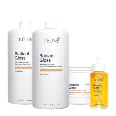 Kit de Tratamento Capilar Radiant Gloss Salon Total Oil Shampoo Condicionador Máscara Keune 1L 500ML