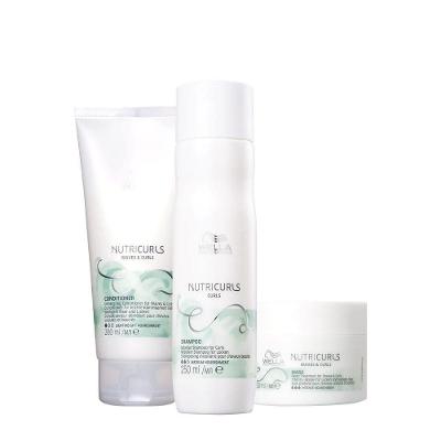 Kit de Tratamento Capilar Nutricurls Trio Home Care Nutrição Profunda Multicolorido Wella 250ML