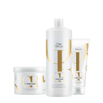 Kit de Tratamento Capilar Oil Reflections Shampoo 1L Condicionador 200ml Máscara 500ml Transparente