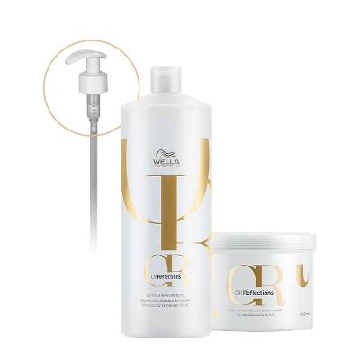 Kit de Tratamento Capilar Oil Reflections Nutrição Brilho Radiante Wella 1L 500ML