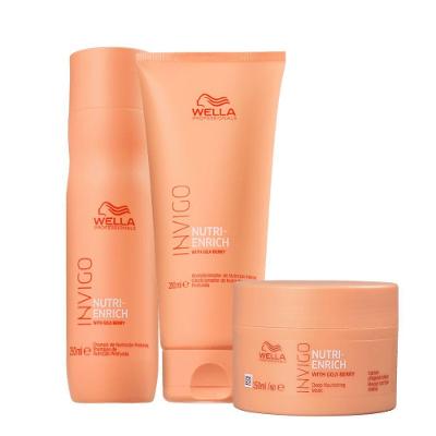 Kit de Tratamento Capilar Invigo Nutri-enrich Trio Home Care Hidratação e Nutrição Wella