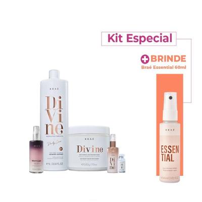 Kit de Tratamento Capilar Divine Salon + Beauty Sleep Antifrizz e Alinhamento dos Fios Multicolorido