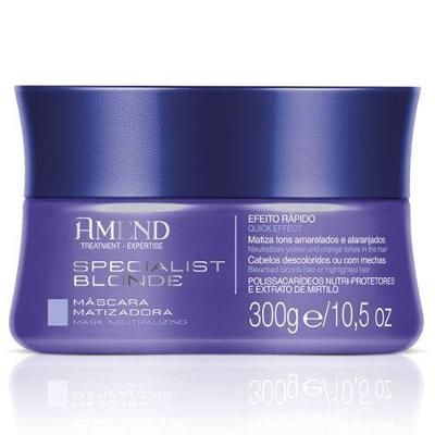 Máscara Matizadora Specialist Blonde Neutraliza Tons Amarelados Multicolorido Amend Cosméticos 300g