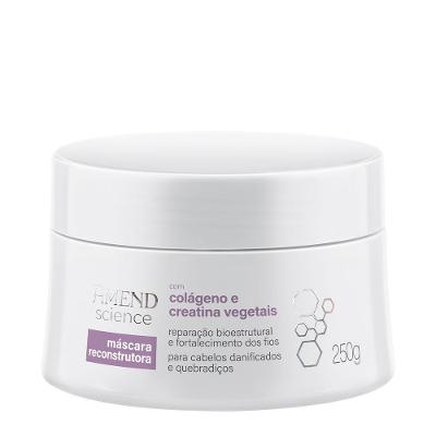 Máscara Capilar Colágeno e Creatina Vegetais Reparação 250g Amend Cosméticos