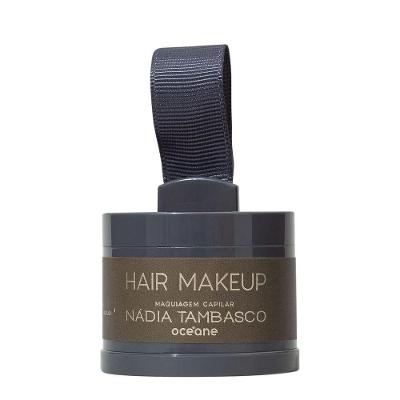Maquiagem Capilar Nadia Tambasco Hair Makeup Cobertura de Raízes Brancas Castanho Escuro