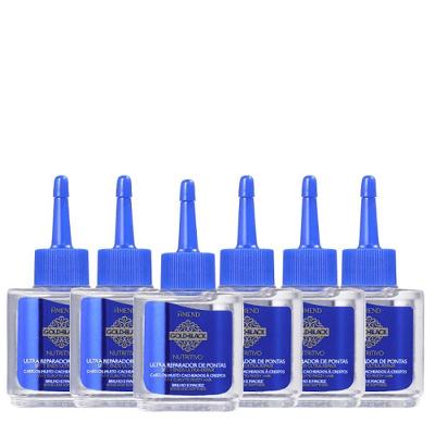 Kit Óleo de Pontas Gold Black Nutritivo Ultra Reparador Multicolorido Amend Cosméticos 6 Unidades