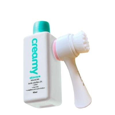 Kit Skincare Ácido Salicílico e Escova de Limpeza Facial 2 em 1 com Solução 90ML e Massagem