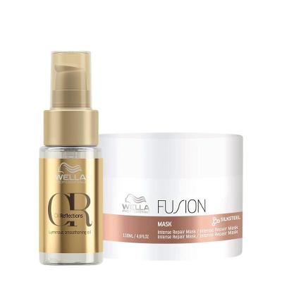Kit Tratamento Fusion Reflections Máscara Oil Brilho Intenso Wella