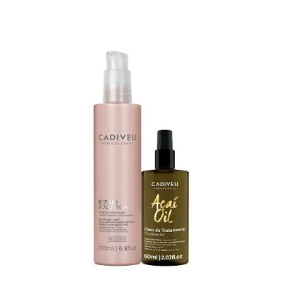 Kit Tratamento Capilar Repair Solution Açaí Proteína Oil 60 Fortalecimento e Reconstrução Cadiveu
