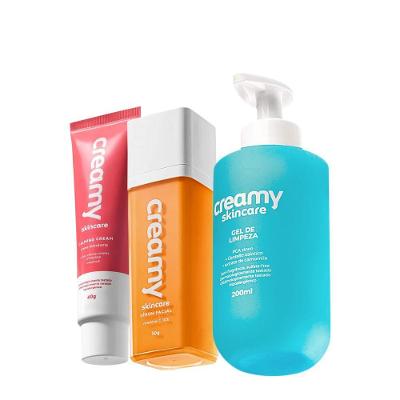 Kit Skincare Gel de Limpeza Calming Cream Vitamina C Hidratação Calmante 3 Produtos Creamy